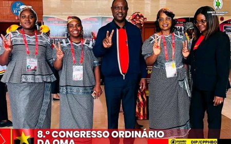 PRIMEIRO SECRETÁRIO PROVINCIAL DO MPLA NO HUAMBO PARTICIPA DA SESSÃO SELENE DE ABERTURA DO 8° CONGRESSO ORDINÁRIO DA OMA